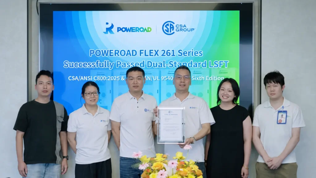 POWEROAD FLEX-261 Series Passes Dual-Standard Large-Scale Fire Testing, Receives CSA Group Letter of Attestation